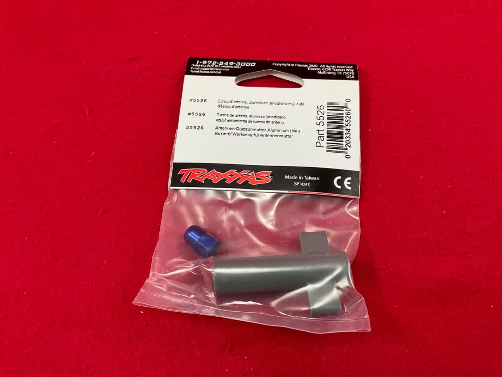 Traxxas 5526 ANTENNA BLUE CRIMP NUT +  tool TRA5526R SLASH SUMMIT  REVO T-MAXX 2