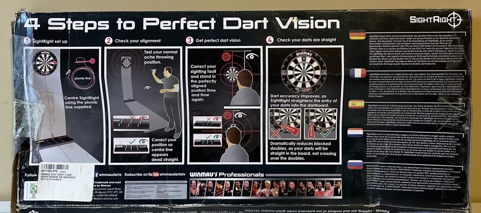 Winmau - SightRight 2 Sight Right Perfect Darts Vision Alignment Training Aid 6