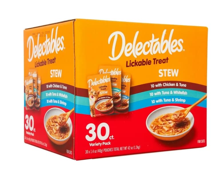(2 pack) Hartz Delectables Stew Lickable Wet Cat Treats Variety Pack, 30 Count 3