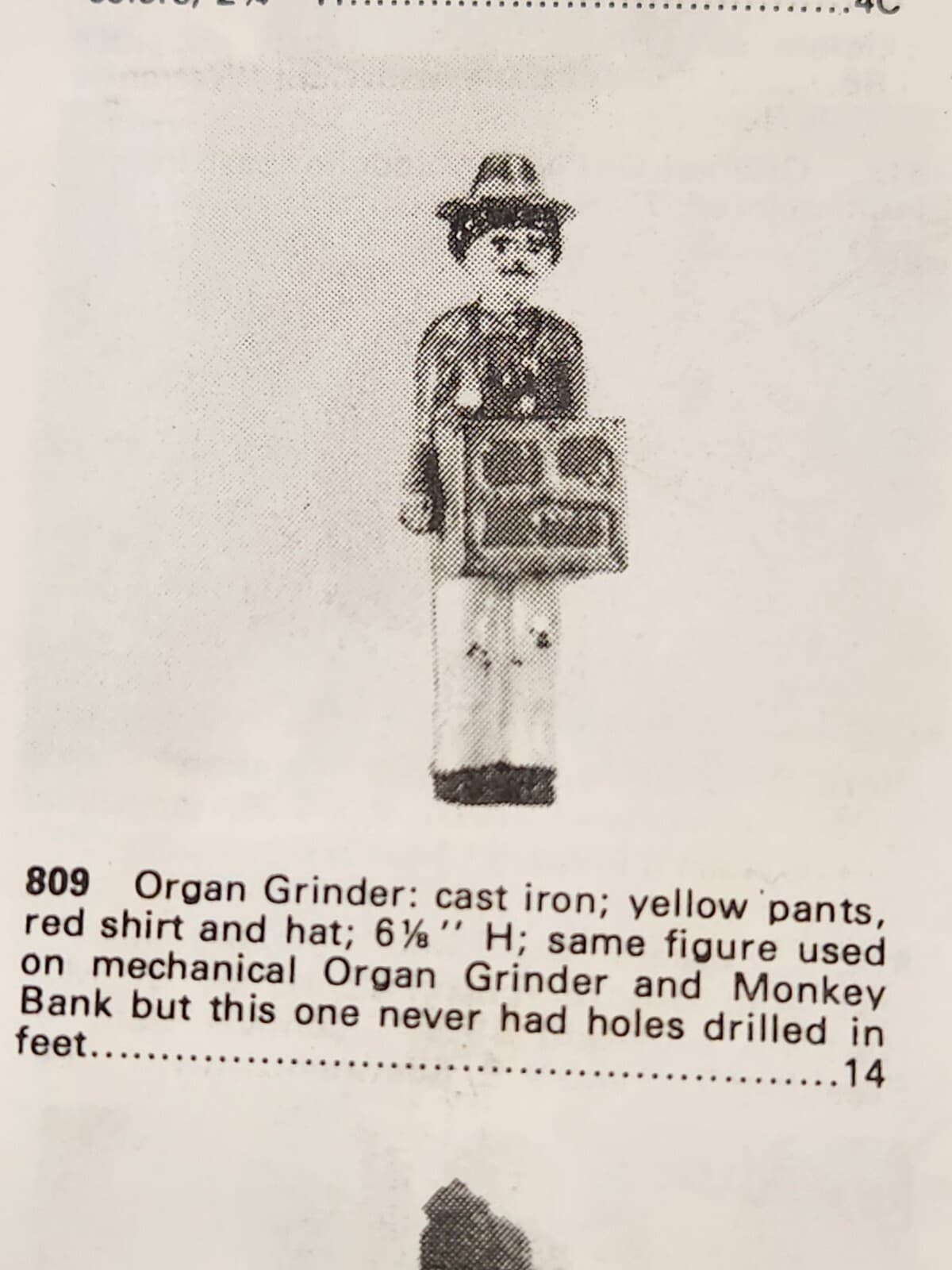 RARE OLD CAST IRON ORGAN GRINDER BANK BY HUBLEY 6