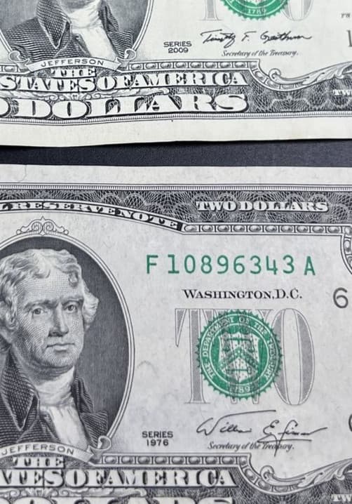 80 Years of Small Size US $2 Bills Set 1928 1953 * Star 1976 & 2009 Star Bills 5