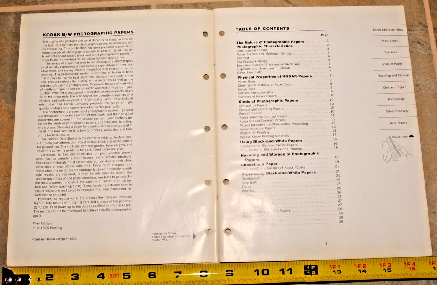 1976 Kodak B & W Photographic Papers Data Booklet First Edition , 28 pages, READ 3