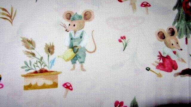 Pottery Barn Kids MICE AND FRIENDS Organic Sheet Set FULL 5