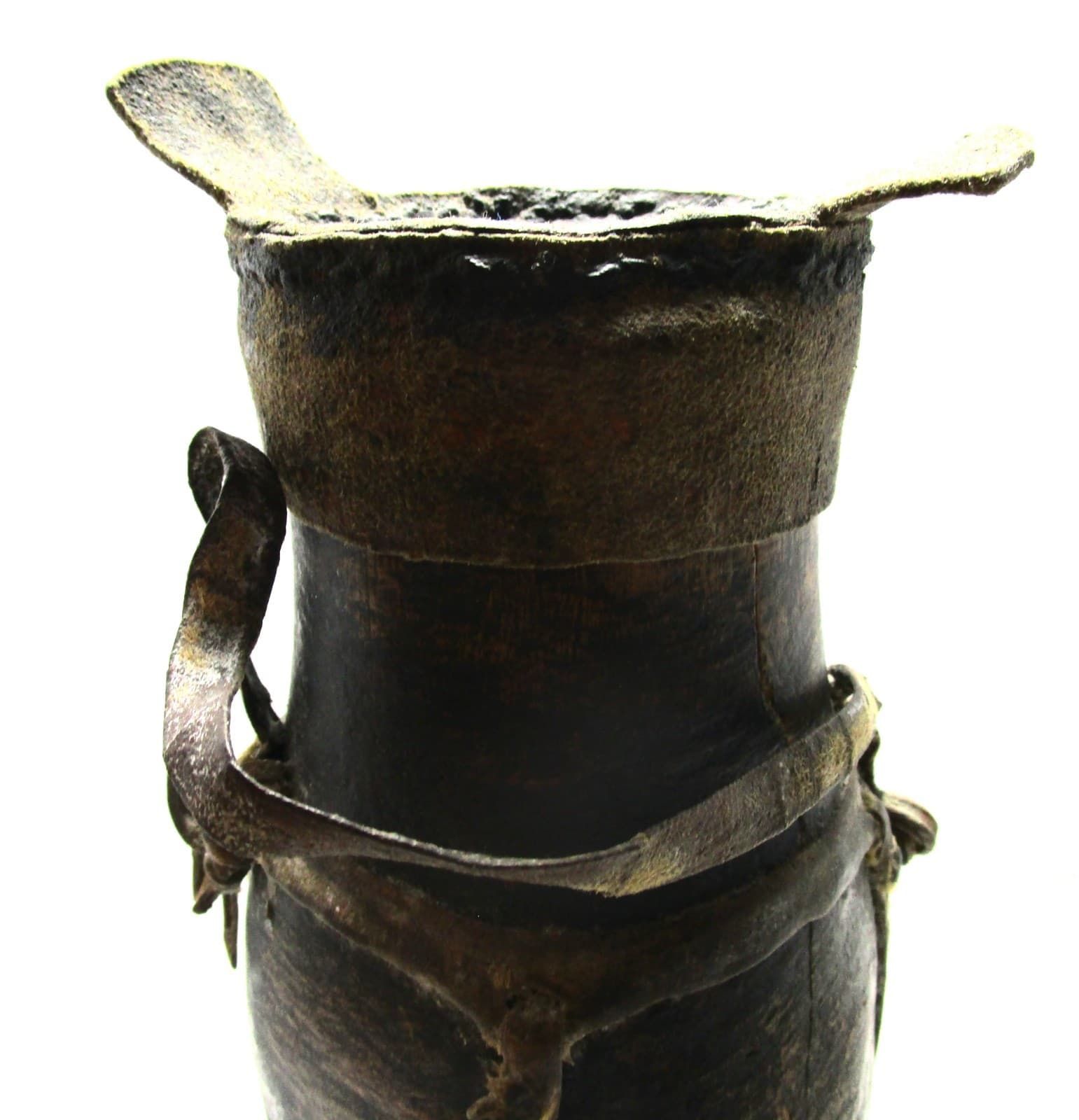 Rare Antique African Ethiopian Lidded Primitive Milk Carrying Vessel 6
