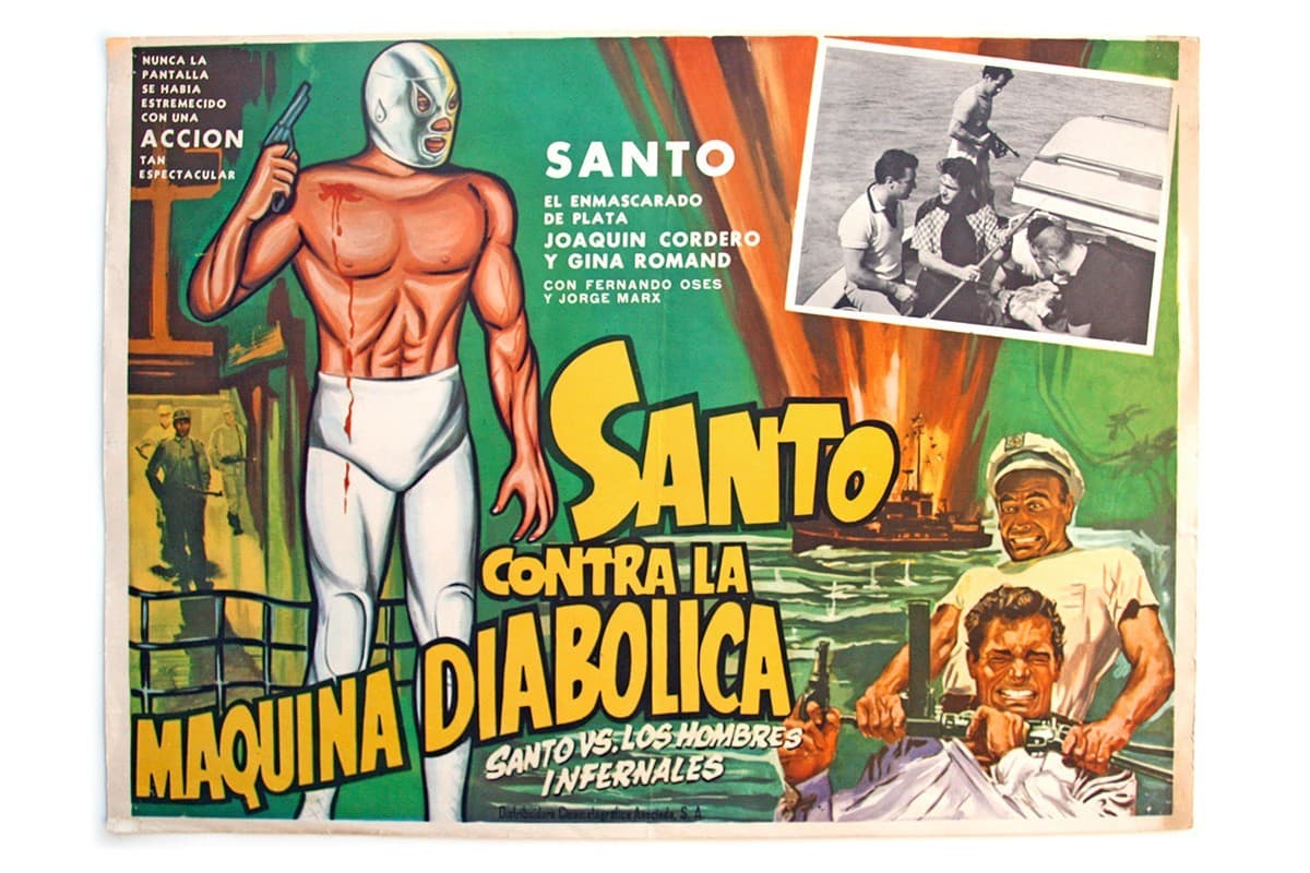 Pair of 1961 "Santo Contra Hombres Infernales" 24x17 Lobby Posters (2), DCA (MX) 2