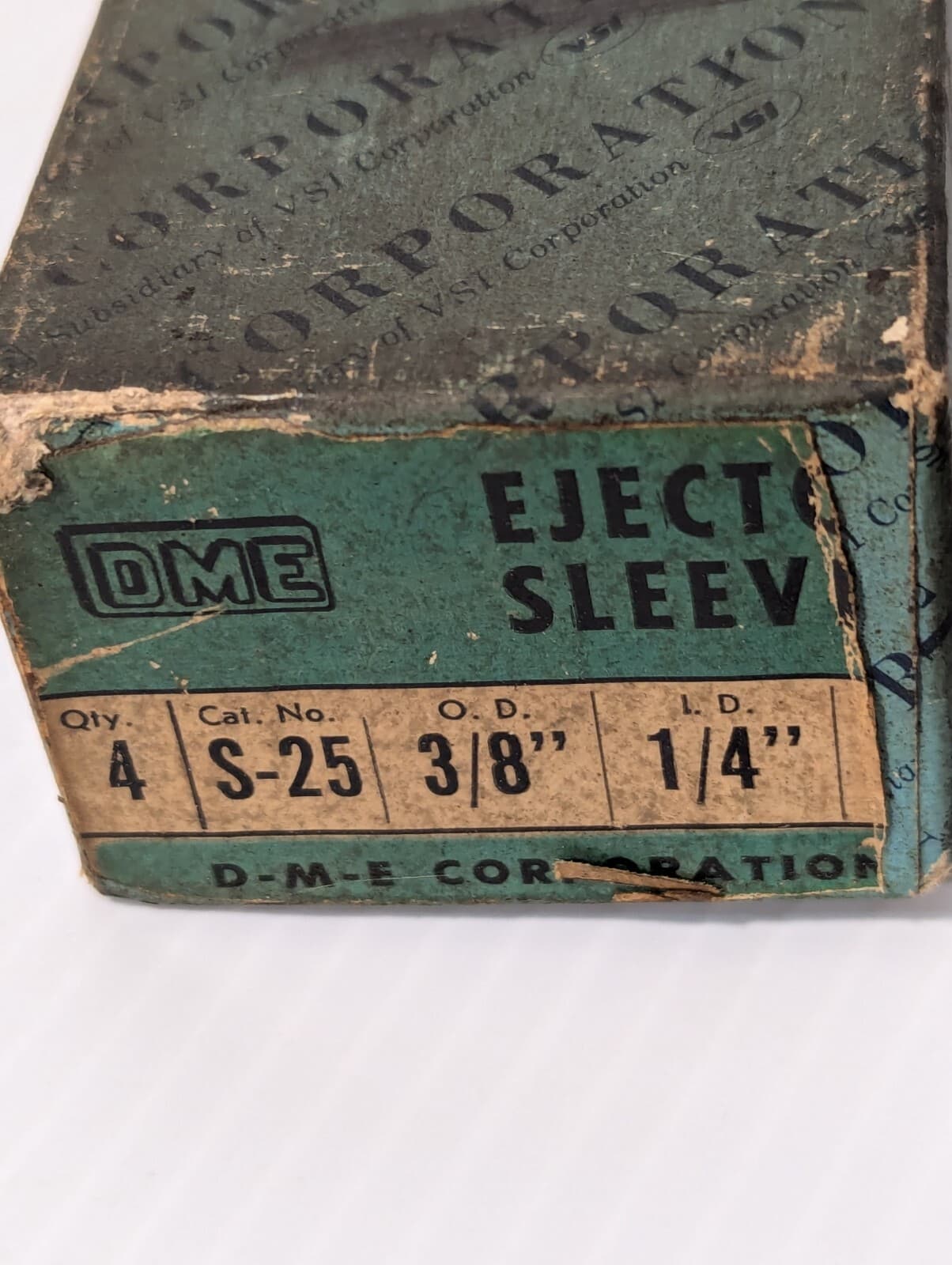 Lot of 4 DME S-25 Ejector Sleeves, 3/8" OD, 1/4" ID 3