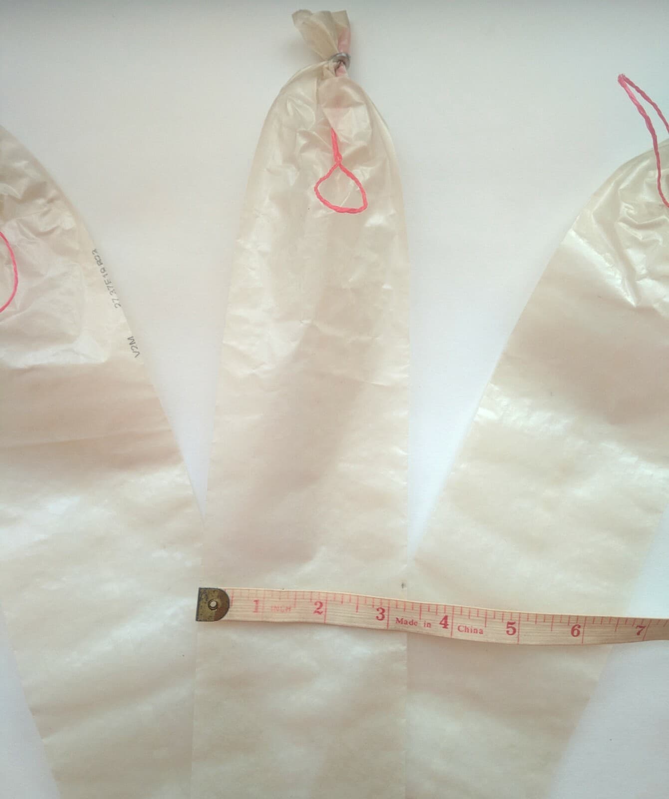 25 cnt Sausage Casing 2.2 x 20 Inch for Summer Sausage, Clear, Clipped with Loop 5