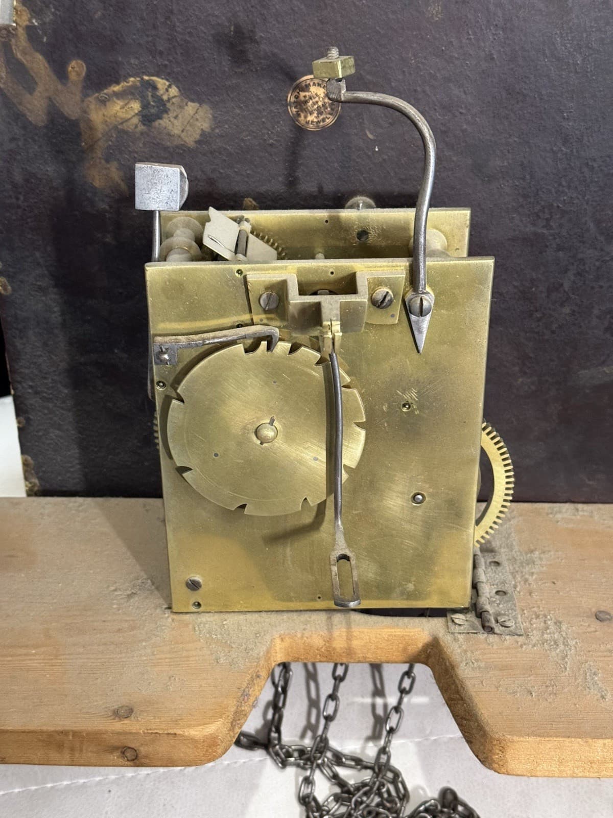 Antique 30hr Longcase Movement And Dial 15ins X 11ins 6