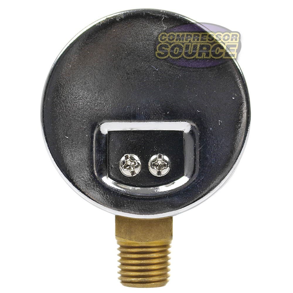 2 Air Compressor Pressure Hydraulic Gauges 2" Face Side Mount 1/4" NPT 0-200 PSI 3