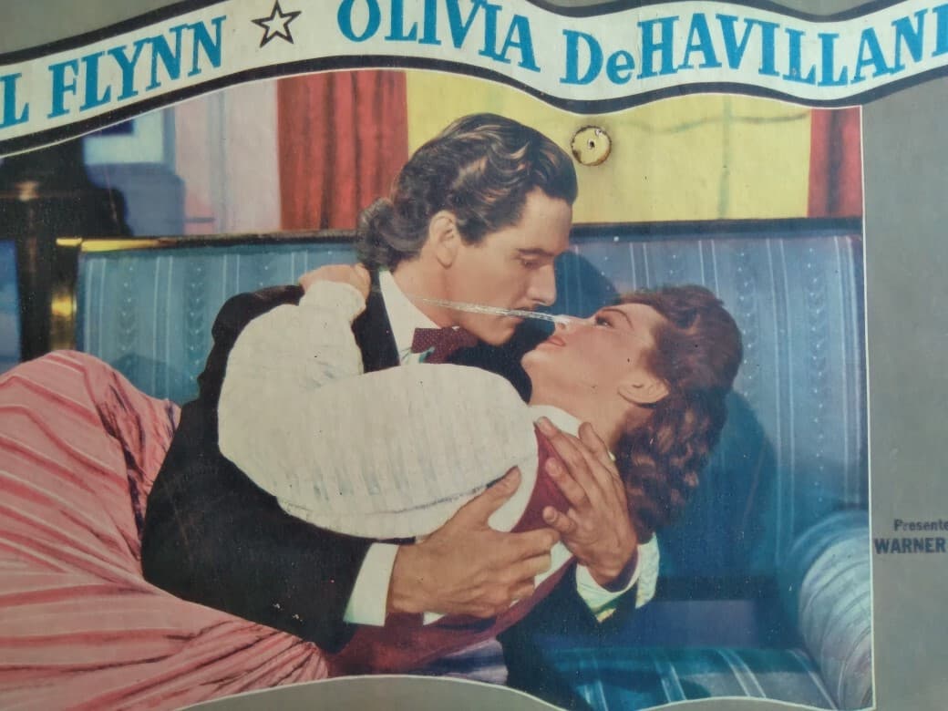 They Died With Their Boots On '41 Errol Flynn DeHavilland Original Lobby Card 2