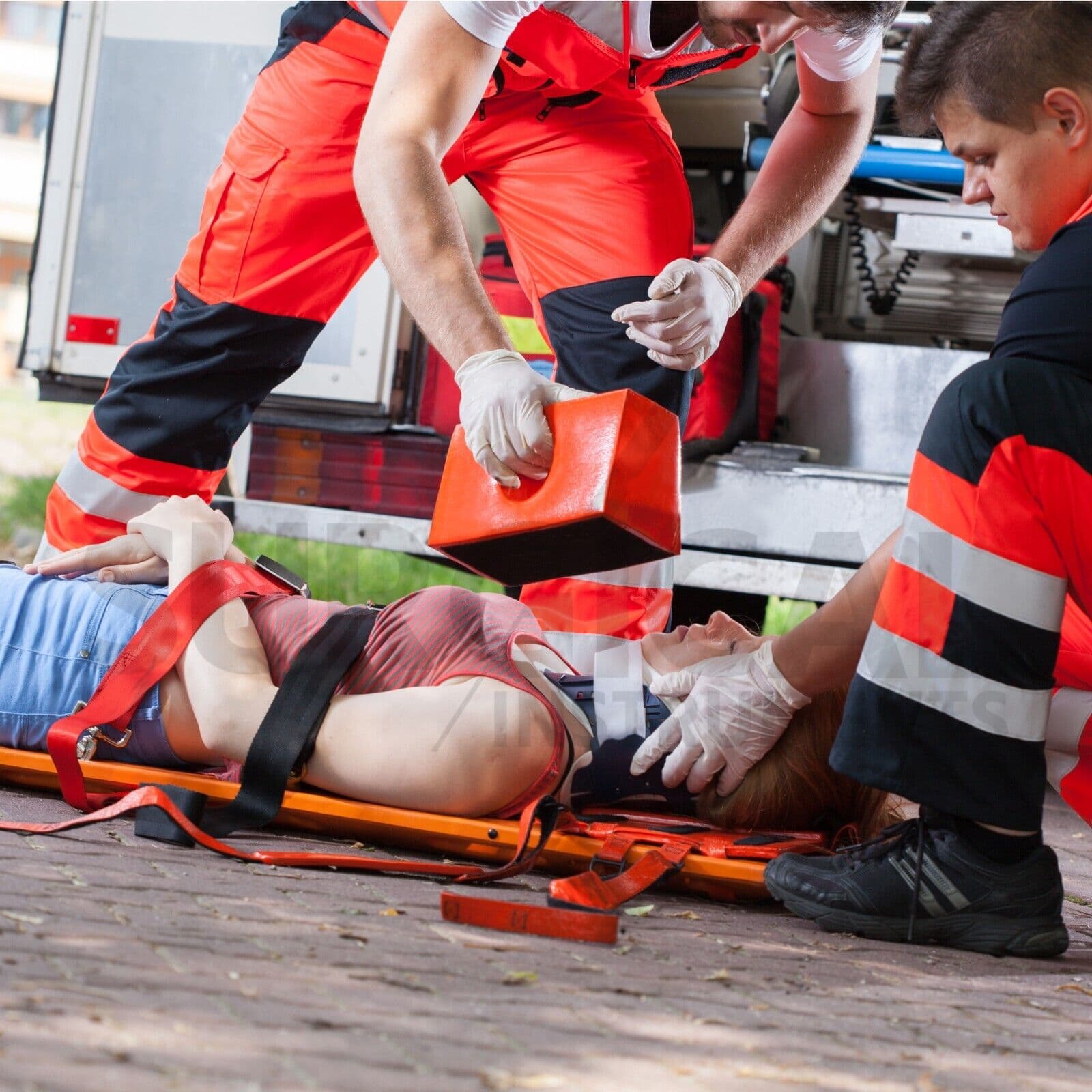 Blue EMT Backboard Spine Board Stretcher Immobilization Kit Free Trauma Bag Hi-Q 5