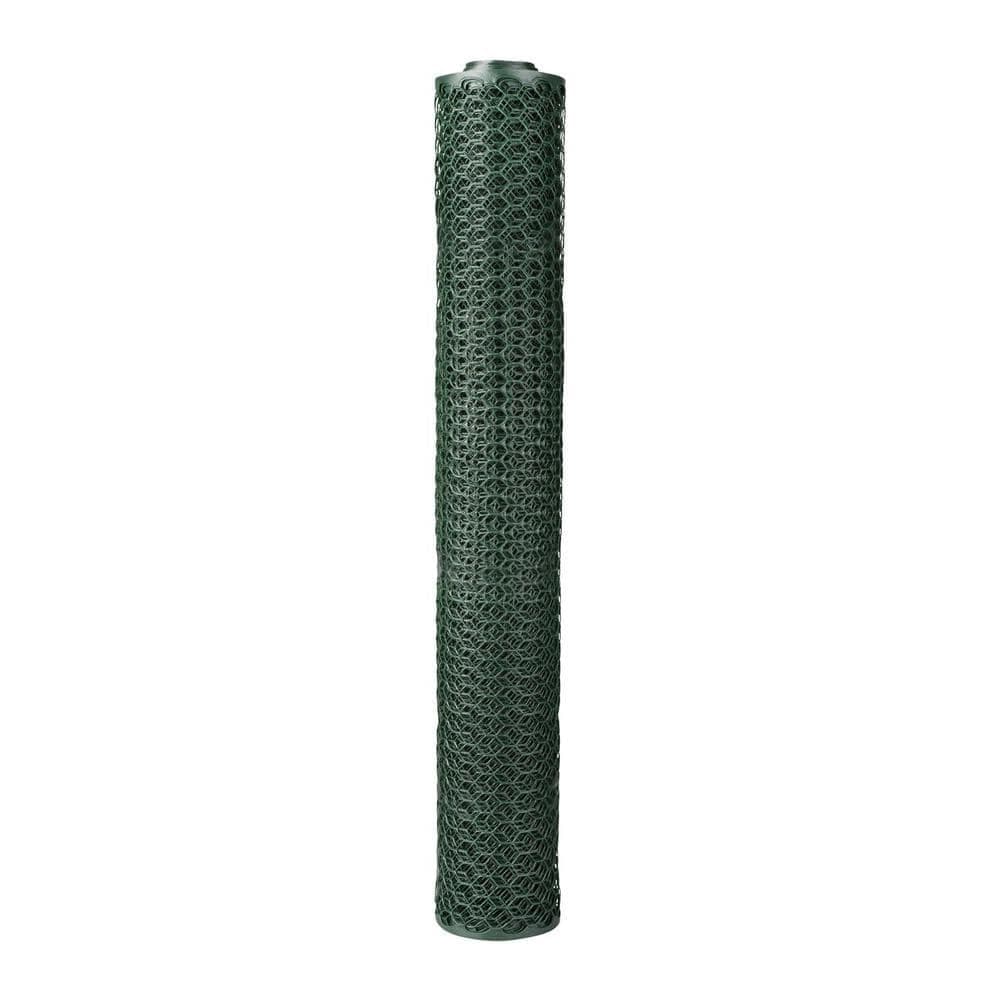 3 Ft. X 25 Ft. Plastic Poultry Hex Garden Fence Netting, Green 3