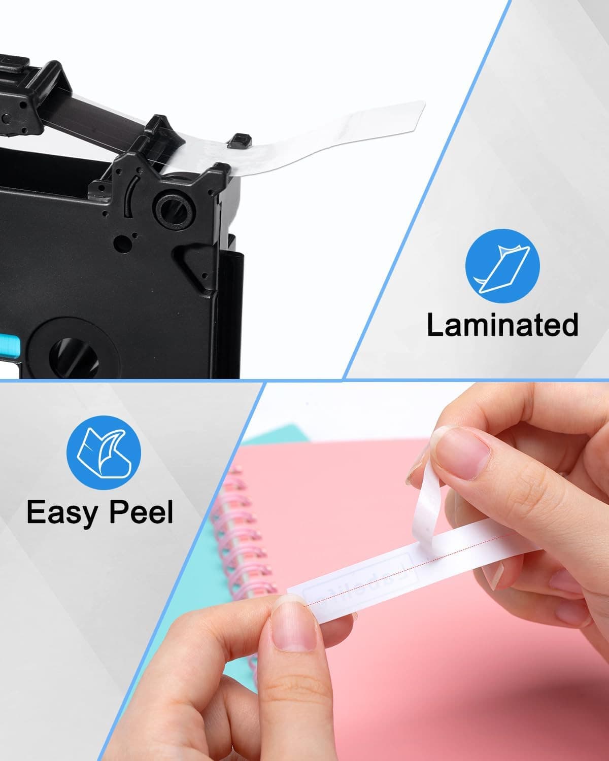 10PK For Brother P-Touch TZe-231 TZ-231 12mm White Standard Laminated Label Tape 4