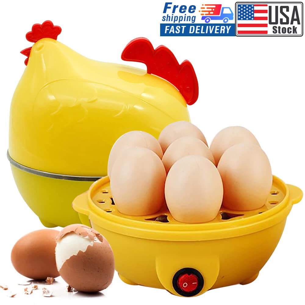 Auto-Off Rapid Egg Cooker 7 Egg Capacity Electric Egg Cooker for Hard Boiled Egg