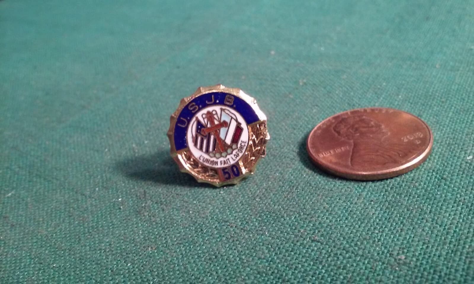 L'Union Pait La Force Pin Tie-Tack French Catholic Fraternal Organization 50 2