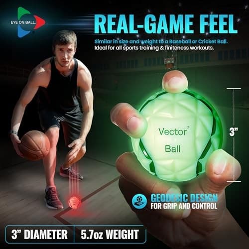 Vector Ball S Neuro-Visual Reaction Ball for Improving Sports Quickness, Green 3