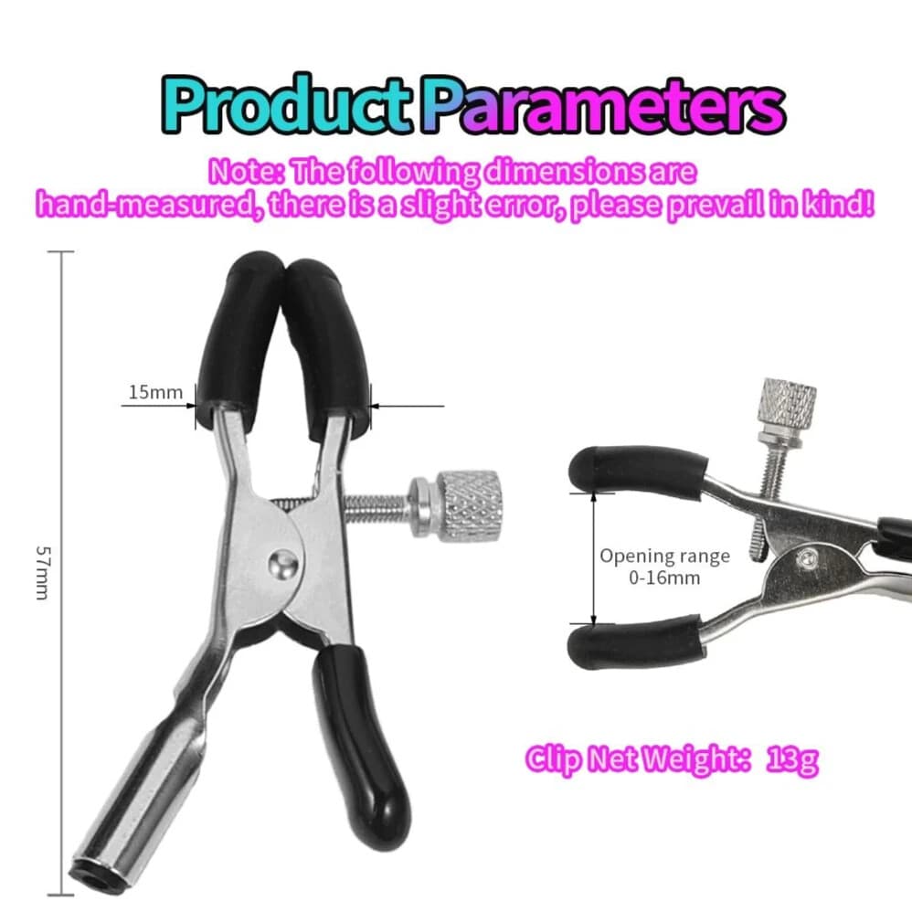 Shock Breast Nipple Clamps Electric Clip Clit Clamp Women Men Stimulator Kit USA 3