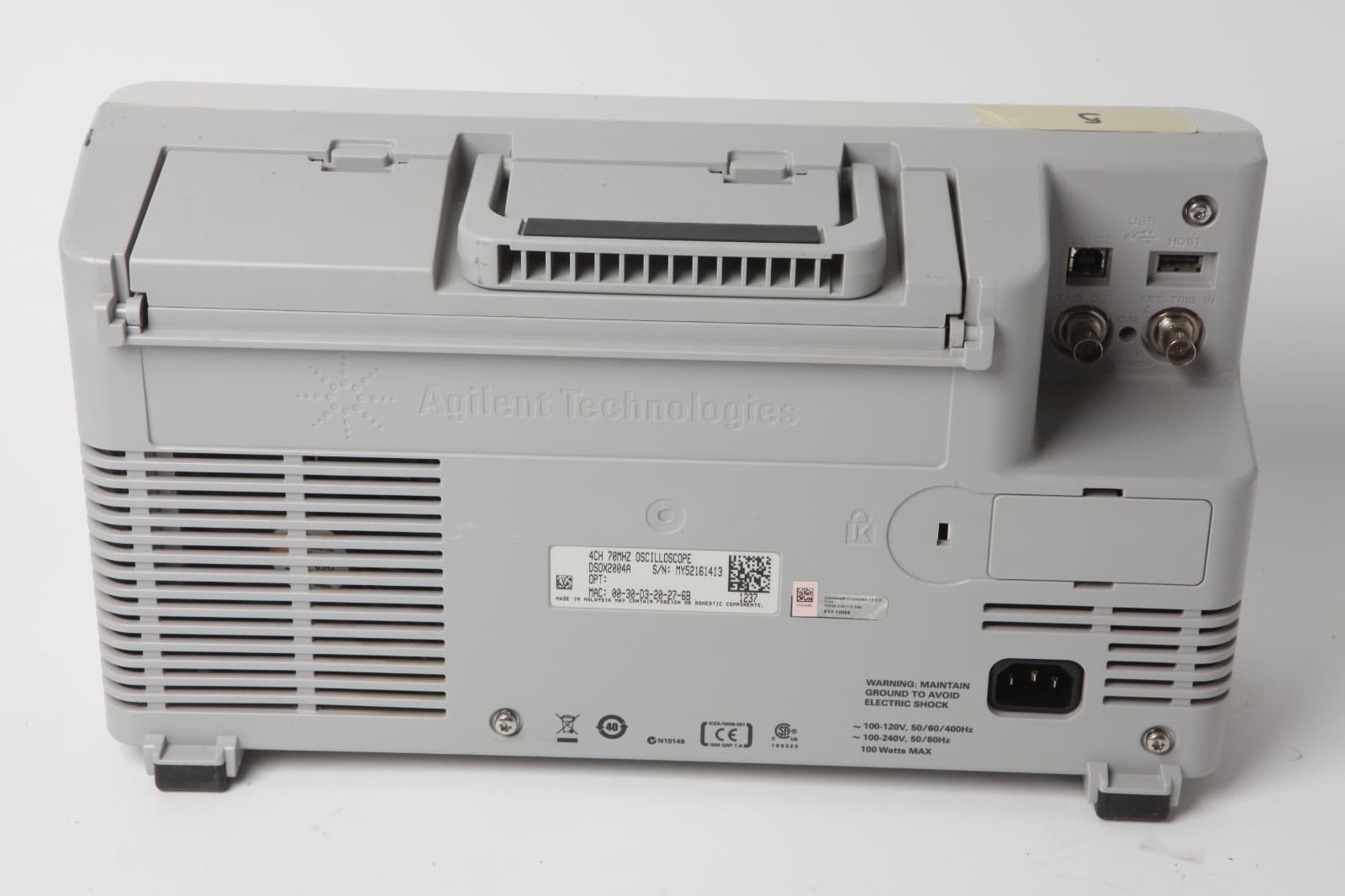 Agilent DSO-X 2004A 4 Channel Digital Oscilloscope 70MHz DVM WaveGen Tested #5 5
