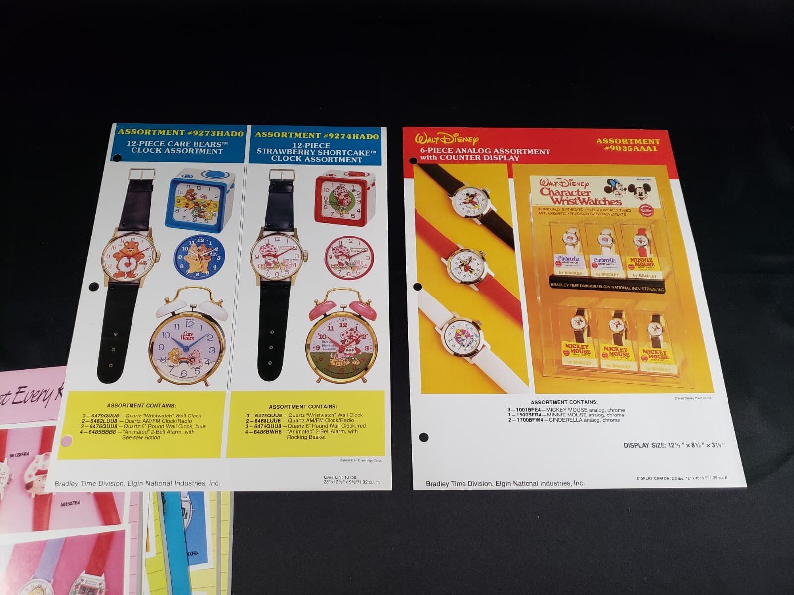 Lot of 10 Bradley Dealer Sell Sheet Advertising Character Watch Papers Ephemera 5