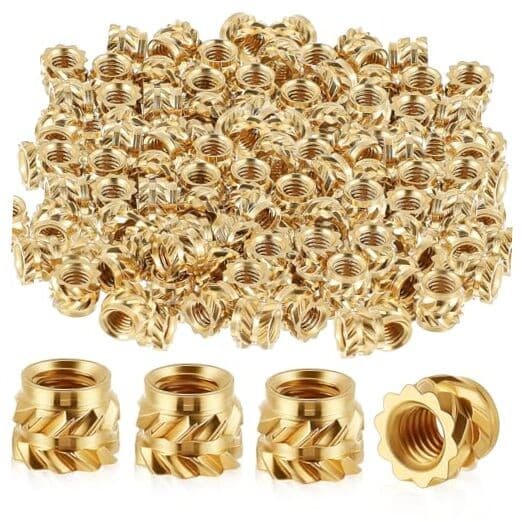 Pcs M3 Heat Inserts Brass Threaded Inserts 3D Printing Knurled M3 x D5 x L4 300