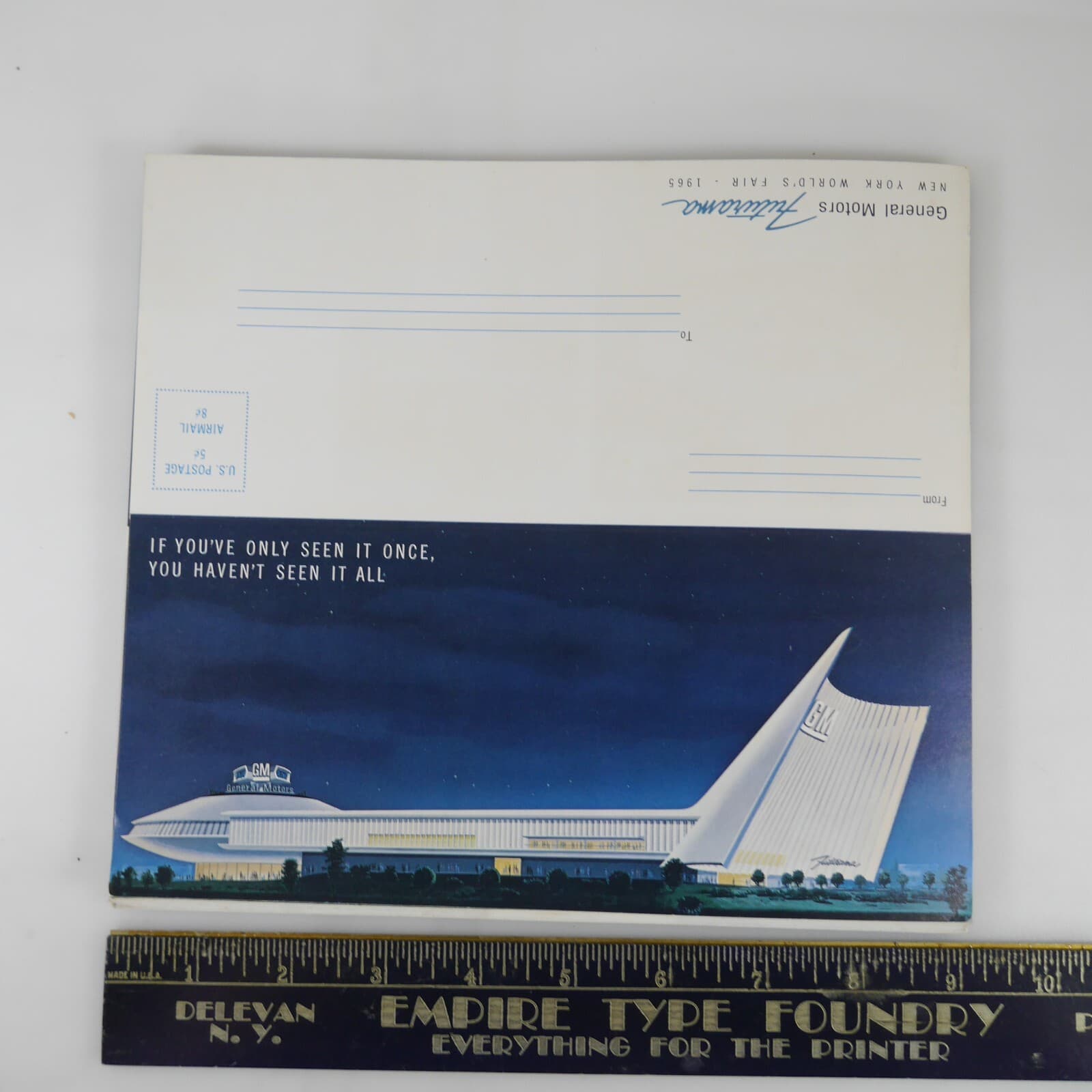 1965 NY World Fair General Motors Futurama Unused Postcard Mailer Brochure 1964 3