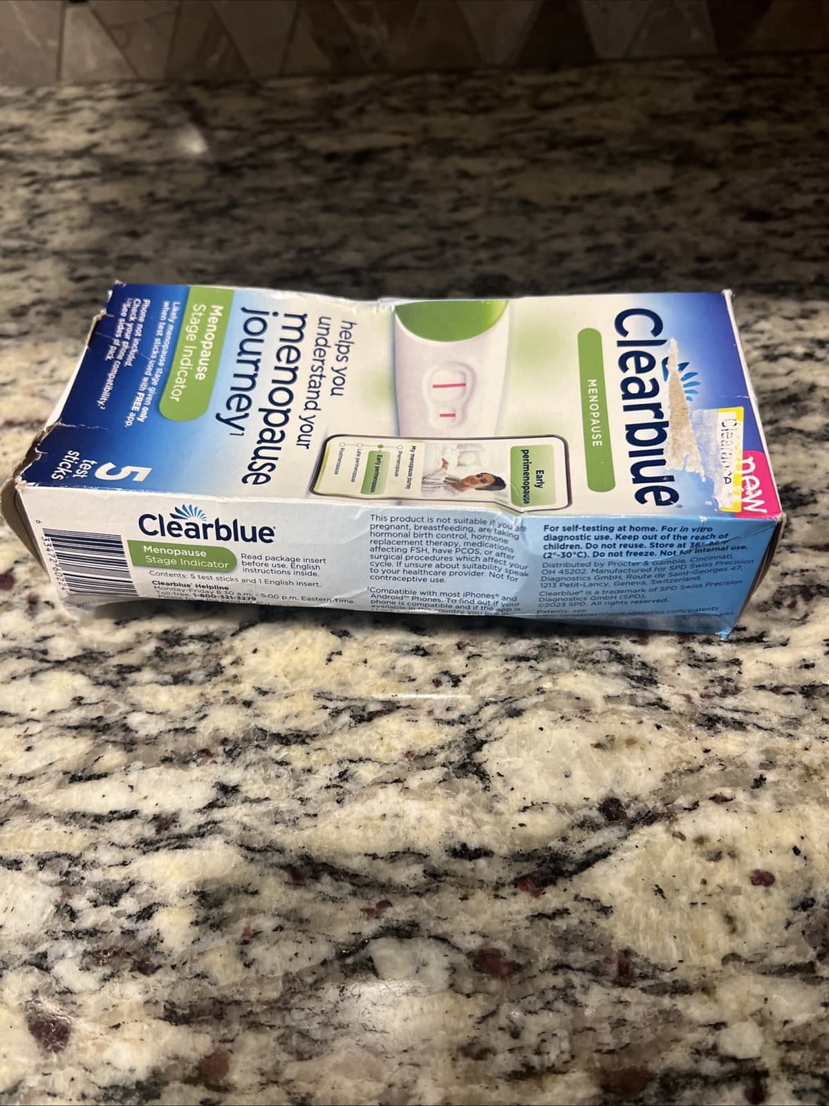 Clearblue Menopause Stage Indicator - 5 Test Sticks Exp 01/2026 Open Box 3