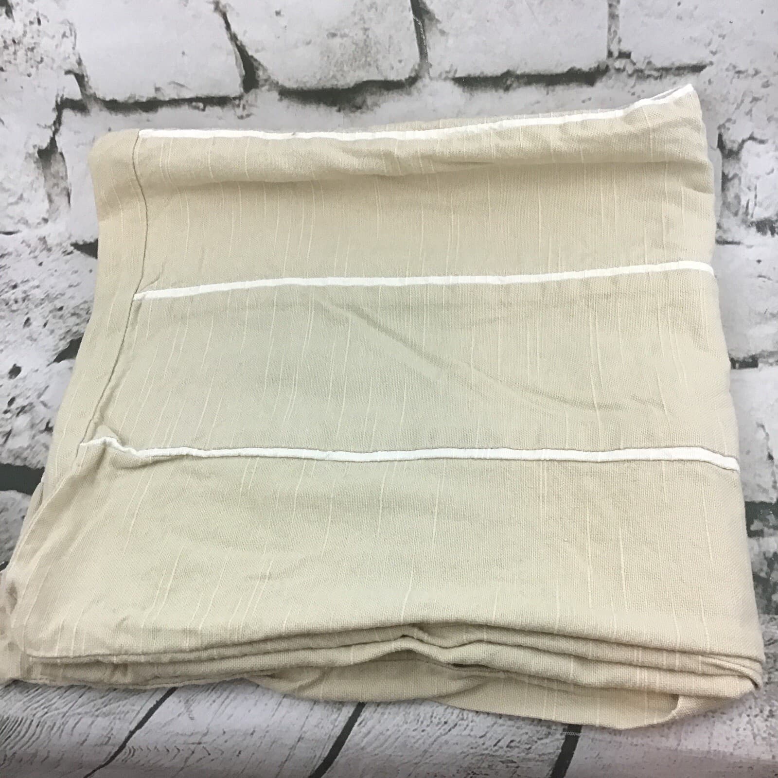 Martha Stewart Collection 24” Square Pillow Shams Set Of 2 Beige Khaki Cotton 2