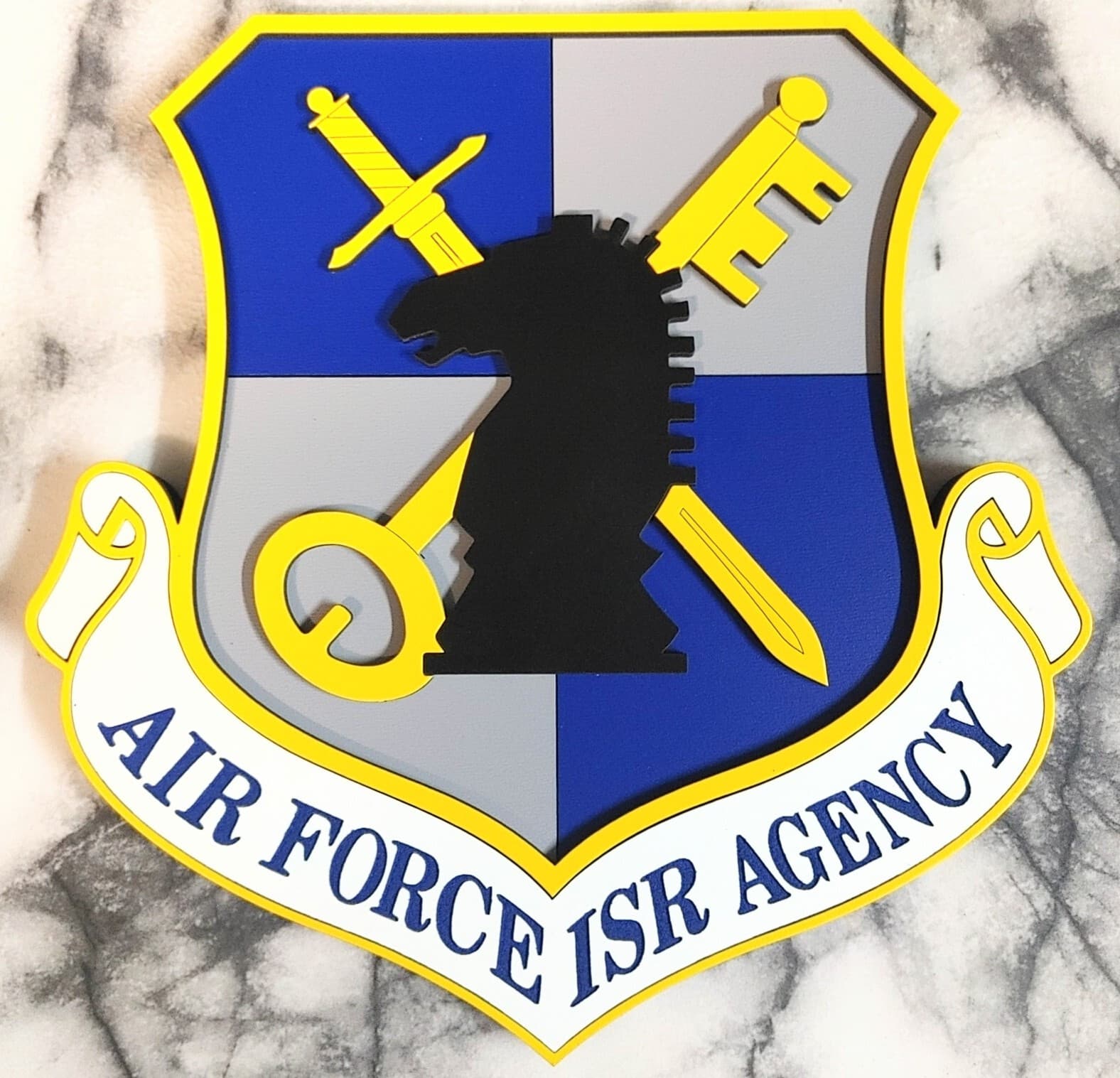 8" US Air Force Intelligence, Surveillance, Reconaissance Agency Plaque ISR