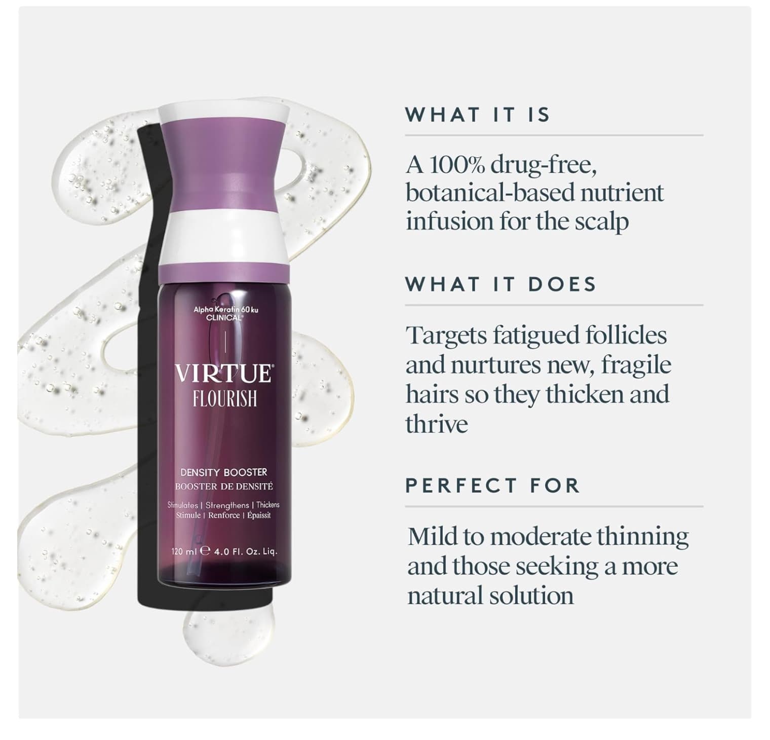 Virtue Flourish Density Booster 4oz / 120ml – Full Size, New & Sealed 2