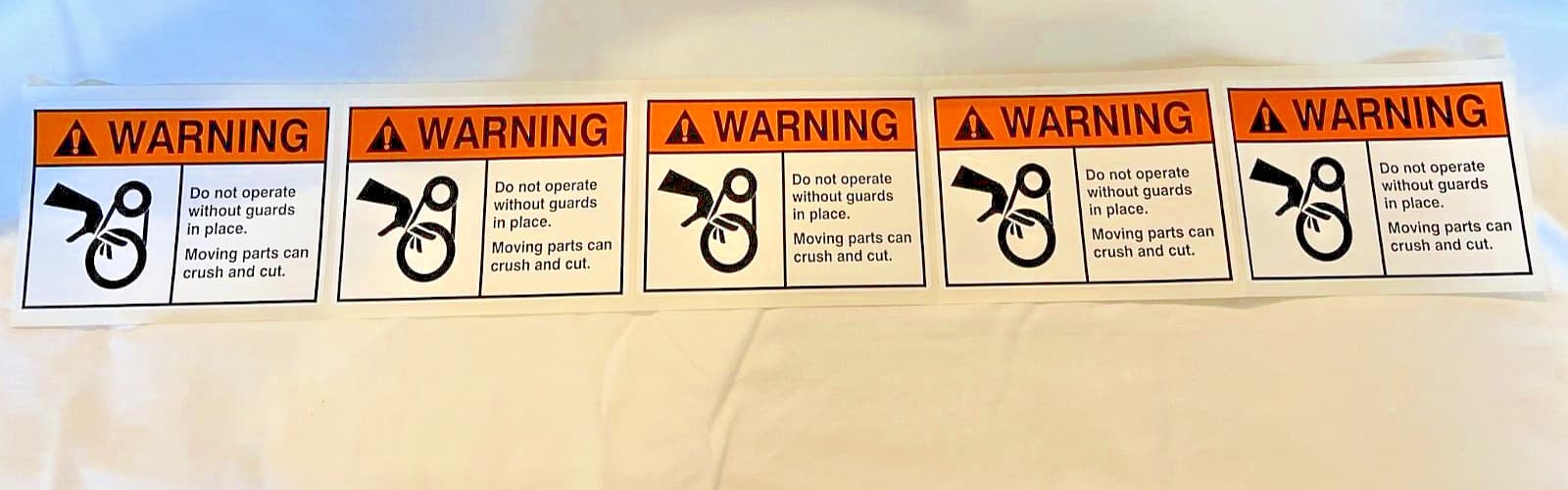 NEW, MIP - WARNING Pinch Point Label; 3.5" x 5"; Unit = 5 in a Pack; 49CK27 2