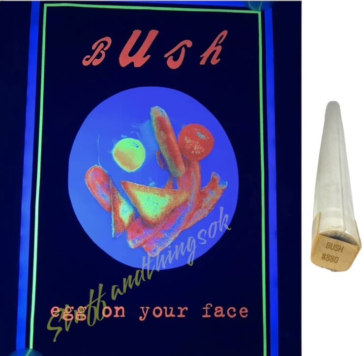 Vintage NOS 1996 Bush Rock Band Egg On Your Face Blacklight 35"x23” Poster NEW