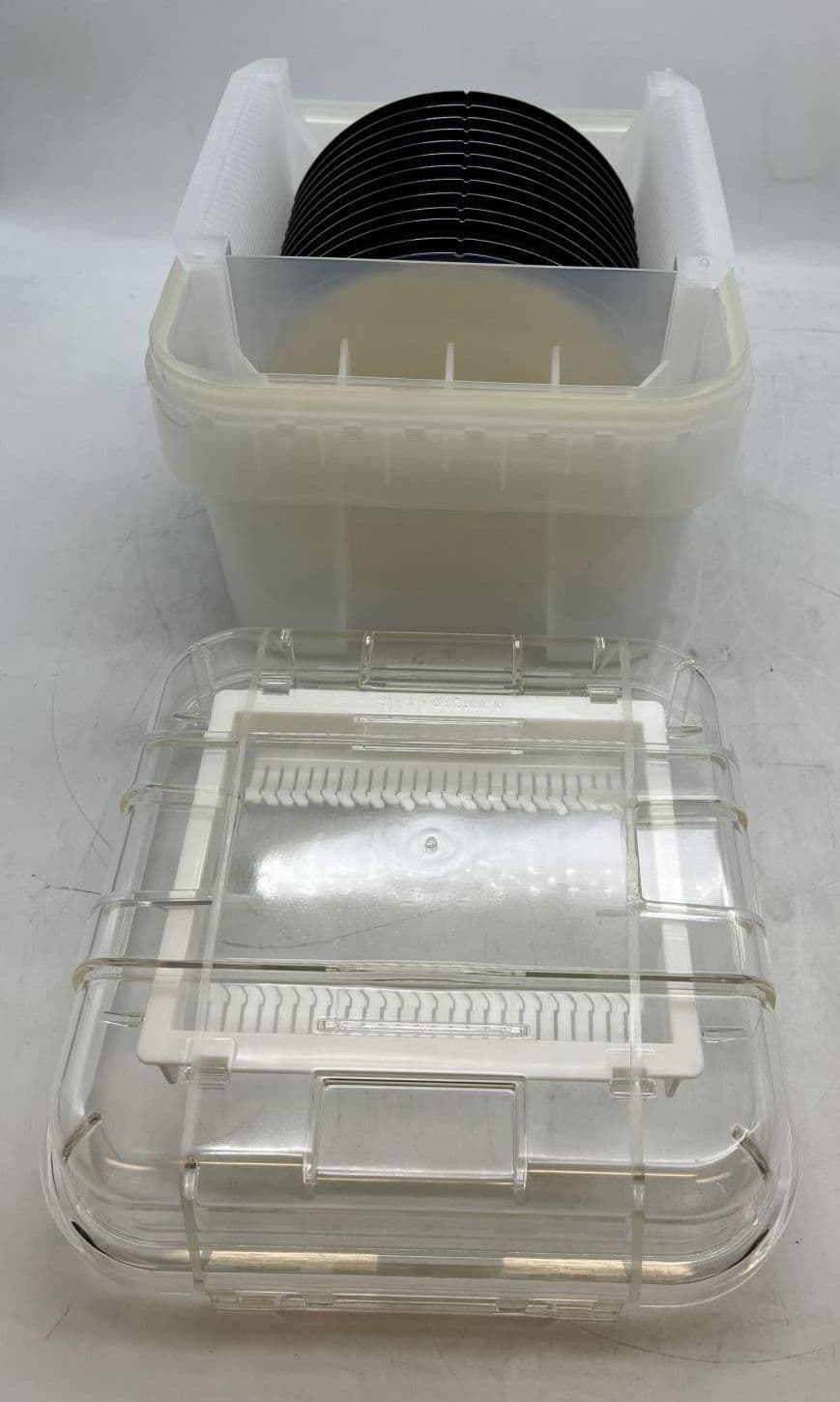 LOT OF 13 200mm Silicon Wafer disks, Gold Exposed Disk for Art, Science, Novelty 5