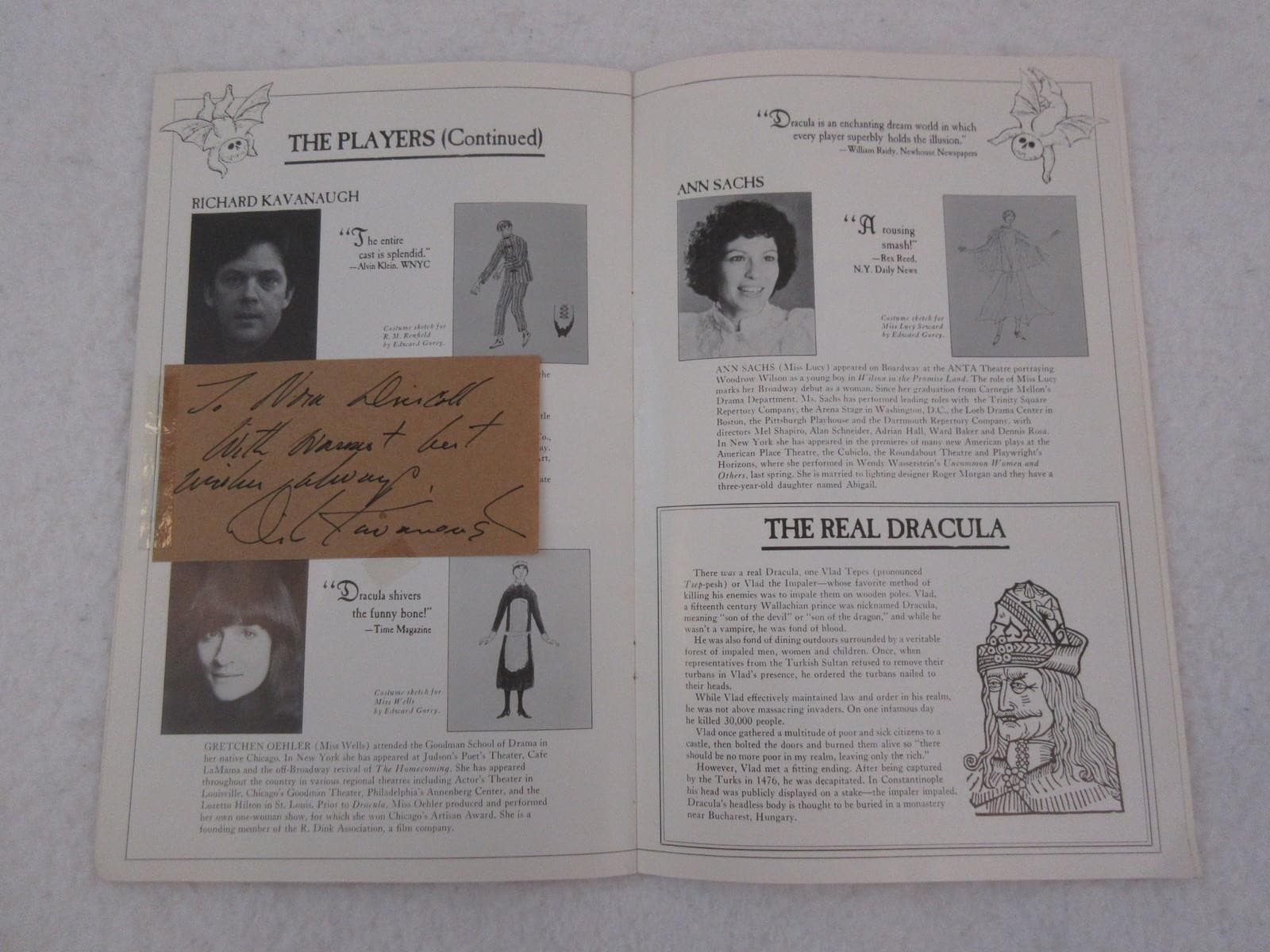 DRACULA Frank Lagella Edward Gorey 1978 with an AUTOGRAPH by Richard Kavanaugh 6