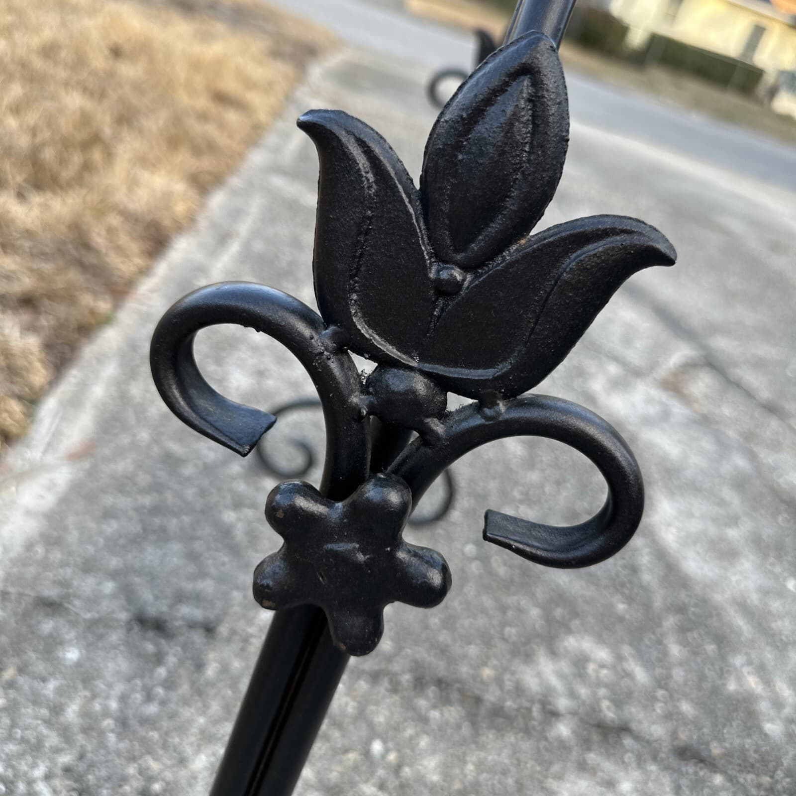 Art Nouveau Style Wrought Iron Palm Leaf Design Fire screen 5