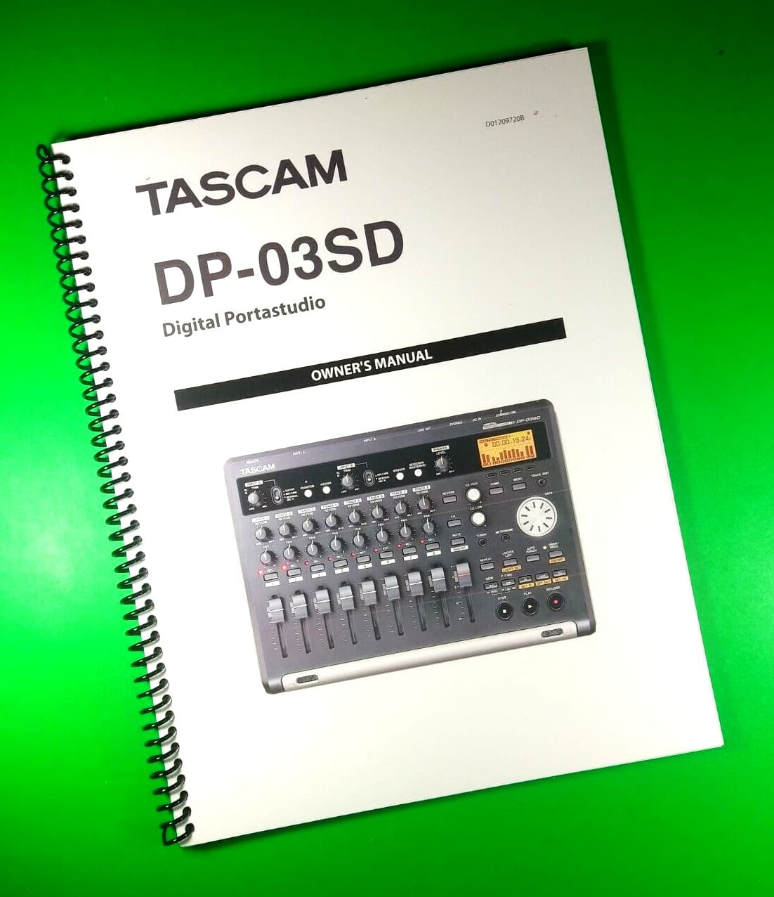 Owners Manual for TASCAM DP-03SD Digital Portastudio 76 Pages W/Clear Covers!