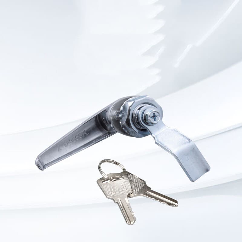 Rotary Handle Recessed Security Lock Aluminium Alloy for File Cabinet 100mm  2