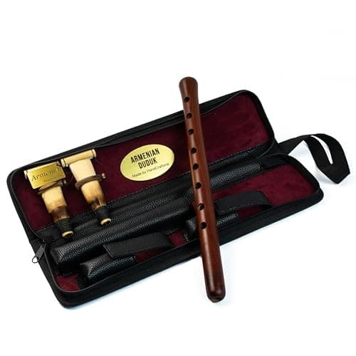 Armenian duduk instrument from Apricot wood with Eco-leather case  2