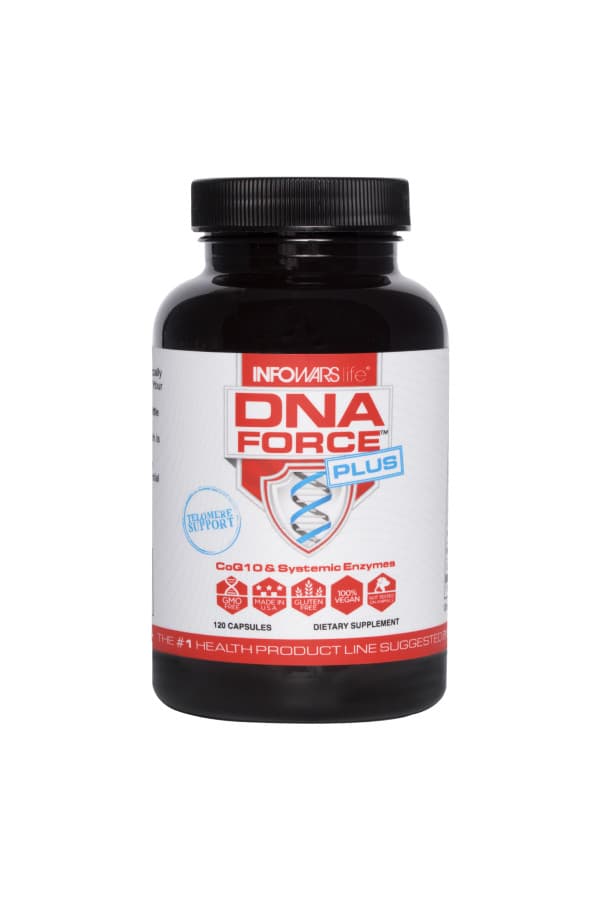 FREE shipping! Alex Jones INFOWARS  D.N.A. Force PLUS. 120 caps, CoQ10 enzymes.