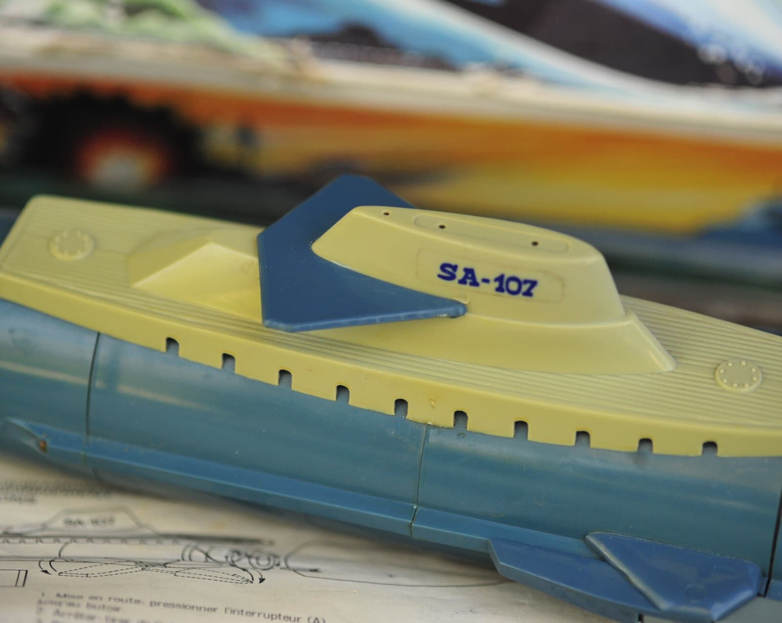 Ranetta-Spain SA-107 Submarino Atomico Submarine Working w Box ~Battery Powered 6