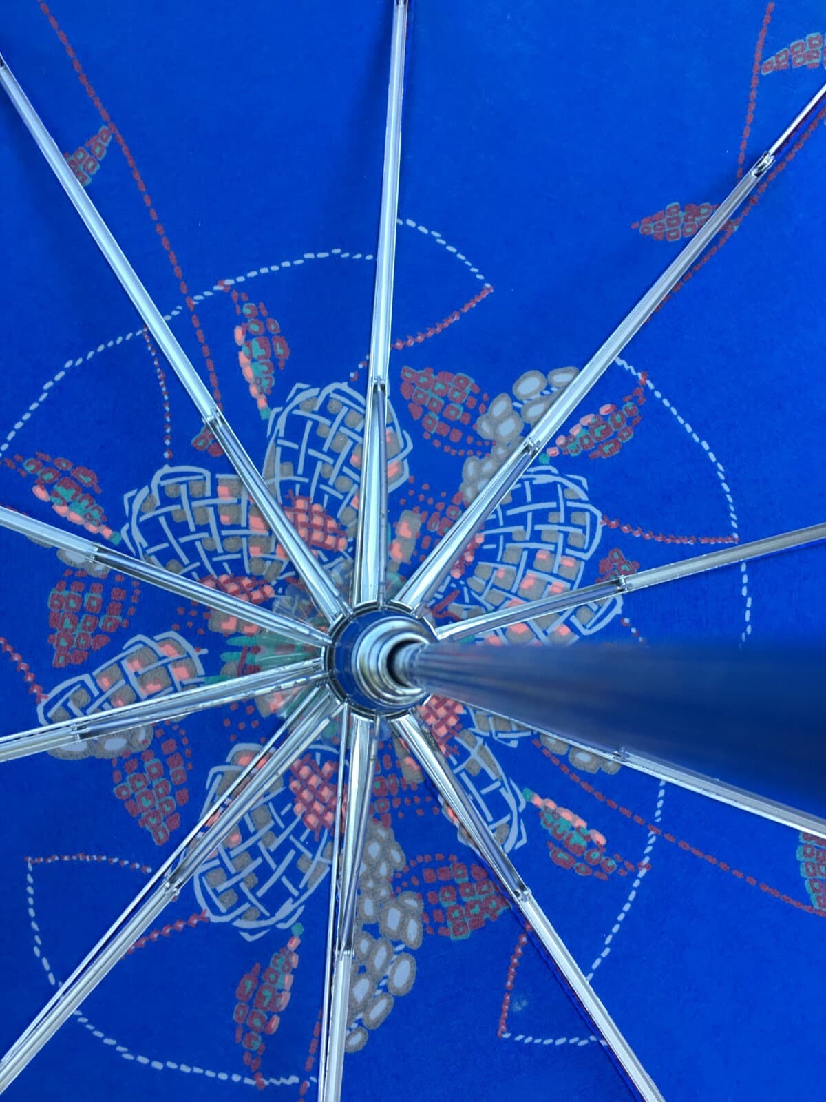 Vtg MCM Carrying Rain Umbrella 100% Nylon Hong Kong 4