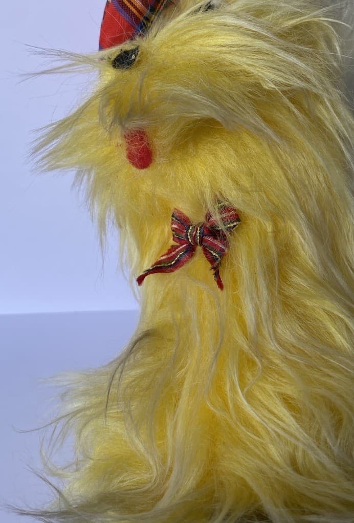 VINTAGE RETRO KITSCH FURRY SCOTTISH SCOTTIE DOG GONK ORNAMENT FIGURE 5