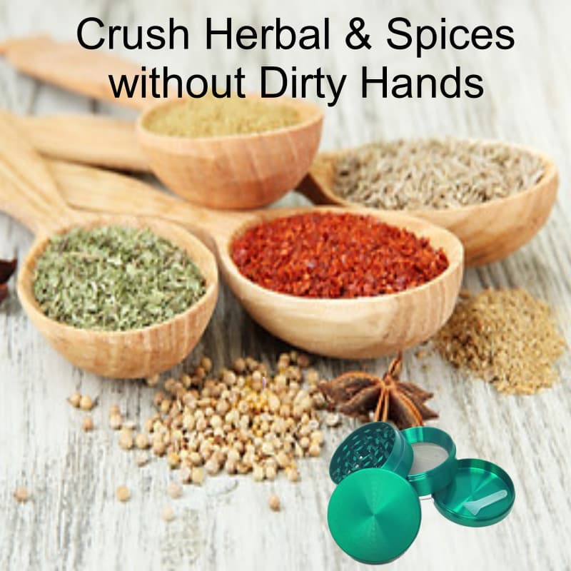 Green Metal Grinder – Sturdy Construction, Magnet Lid, Long-Lasting Performance 4