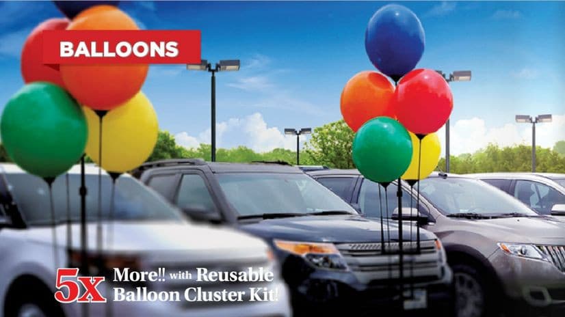 Balloon Cluster Kit | Helium Free, Reusable, Includes 5 Balloons, Poles, Spike  4