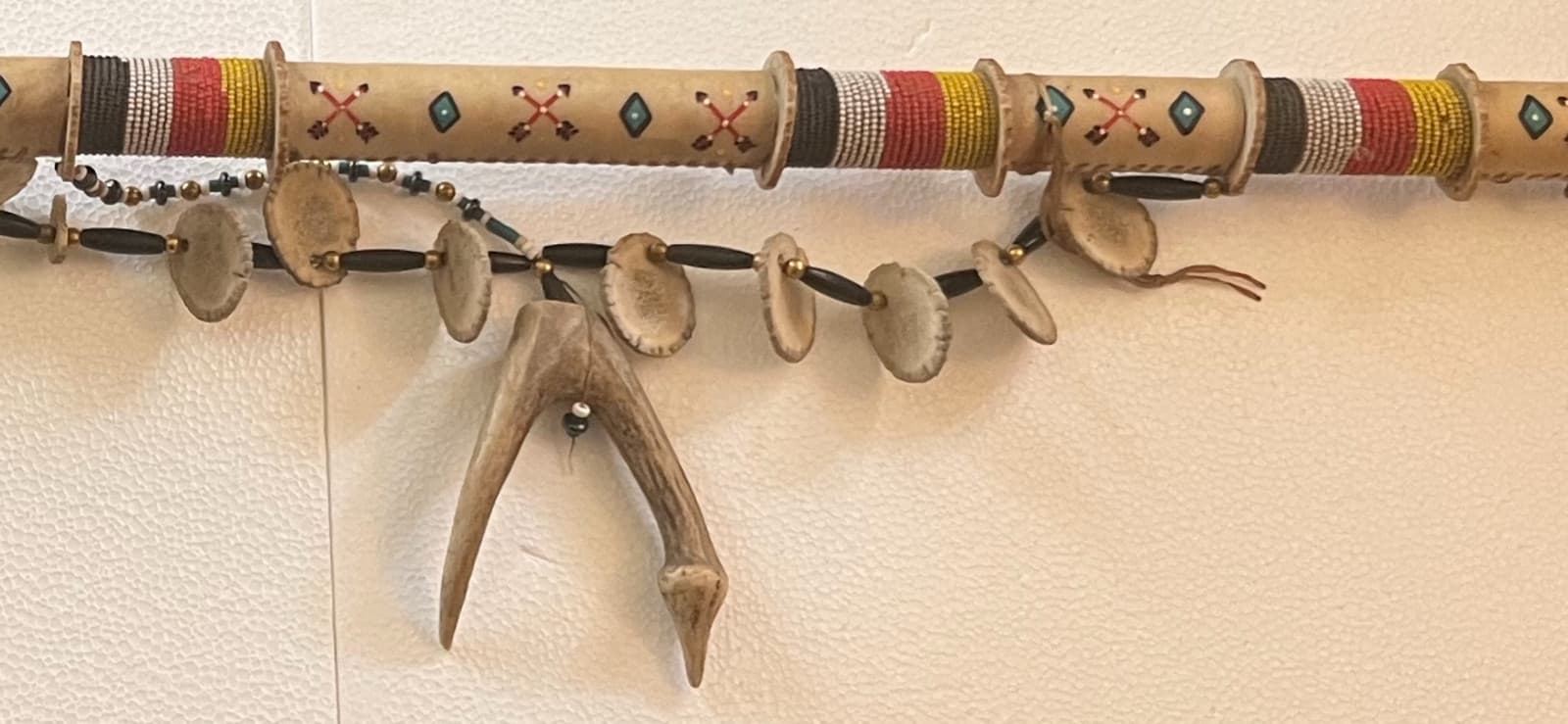 Native American Peace Pipe with Real Antler - Over 50 Years Old