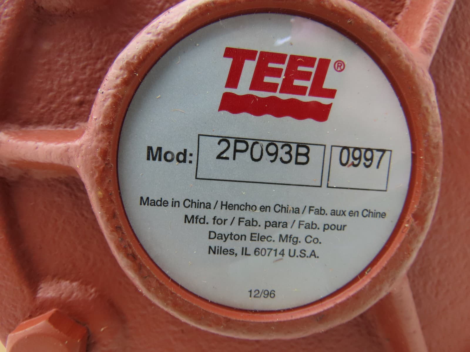 Teel 2P093B Manual Rotary Oil Drum Pump 10GPM 1"NPT Hand Pump 2
