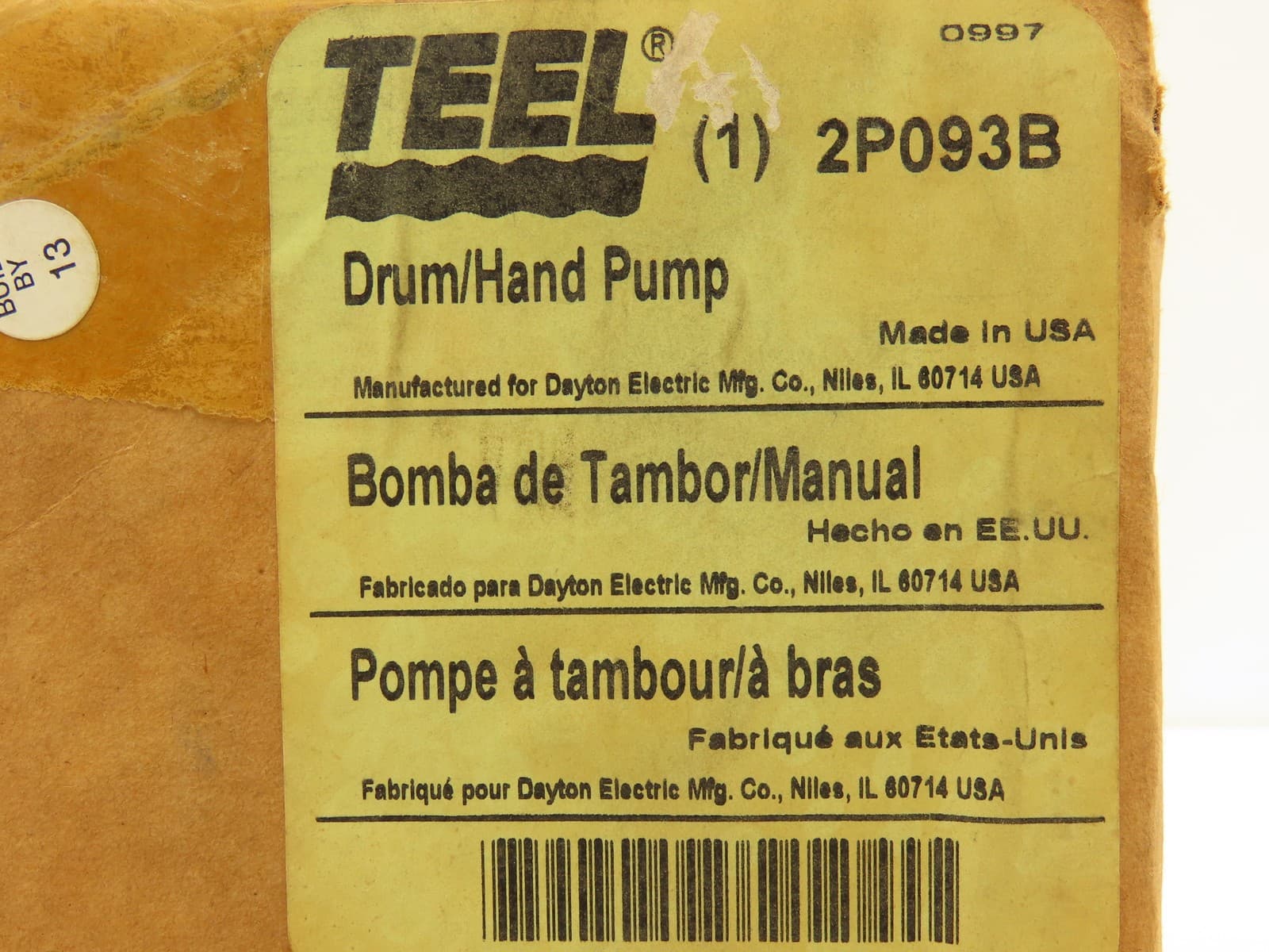 Teel 2P093B Manual Rotary Oil Drum Pump 10GPM 1"NPT Hand Pump 3
