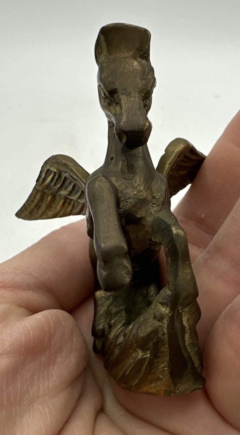 Vintage Brass Pegasus Figurine Winged Horse Mythical Figure 2