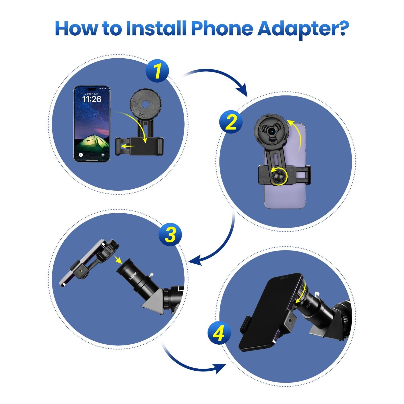 70080 Astronomical Telescope 210X with Phone Adapter for Beginner Moon Watching 4