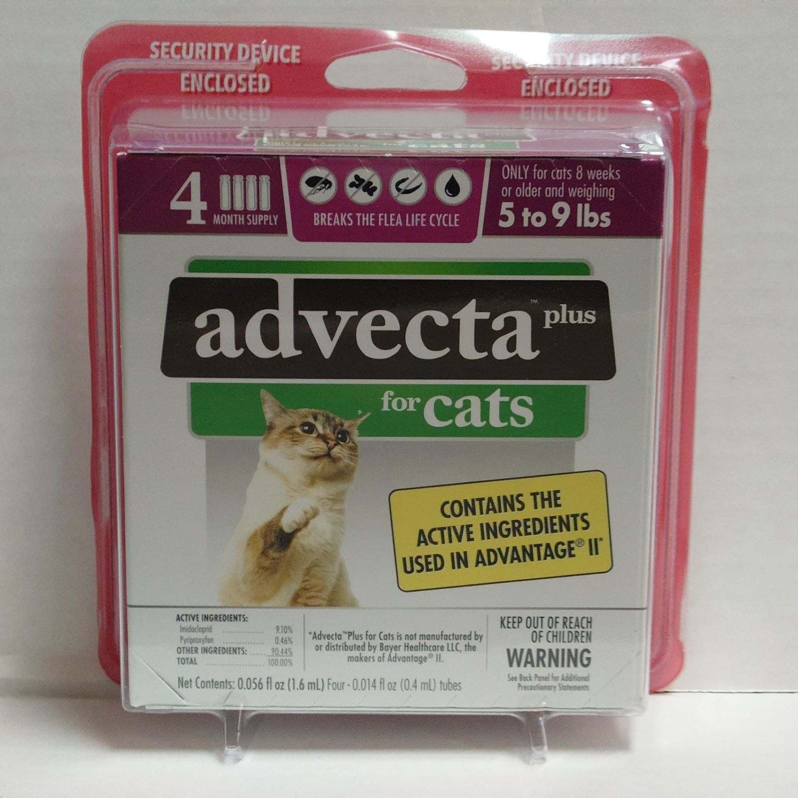 ADVECTA PLUS 4 Doses Spot FLEA TREATMENT for CAT (CATS) EPA Approved NEW SEALED