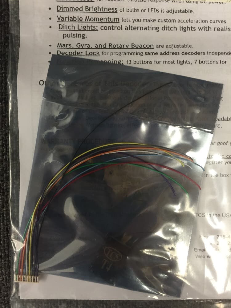 Train Control Systems TCS 1024 T4X 4 Function DCC Decoder -   $5 Offer 3